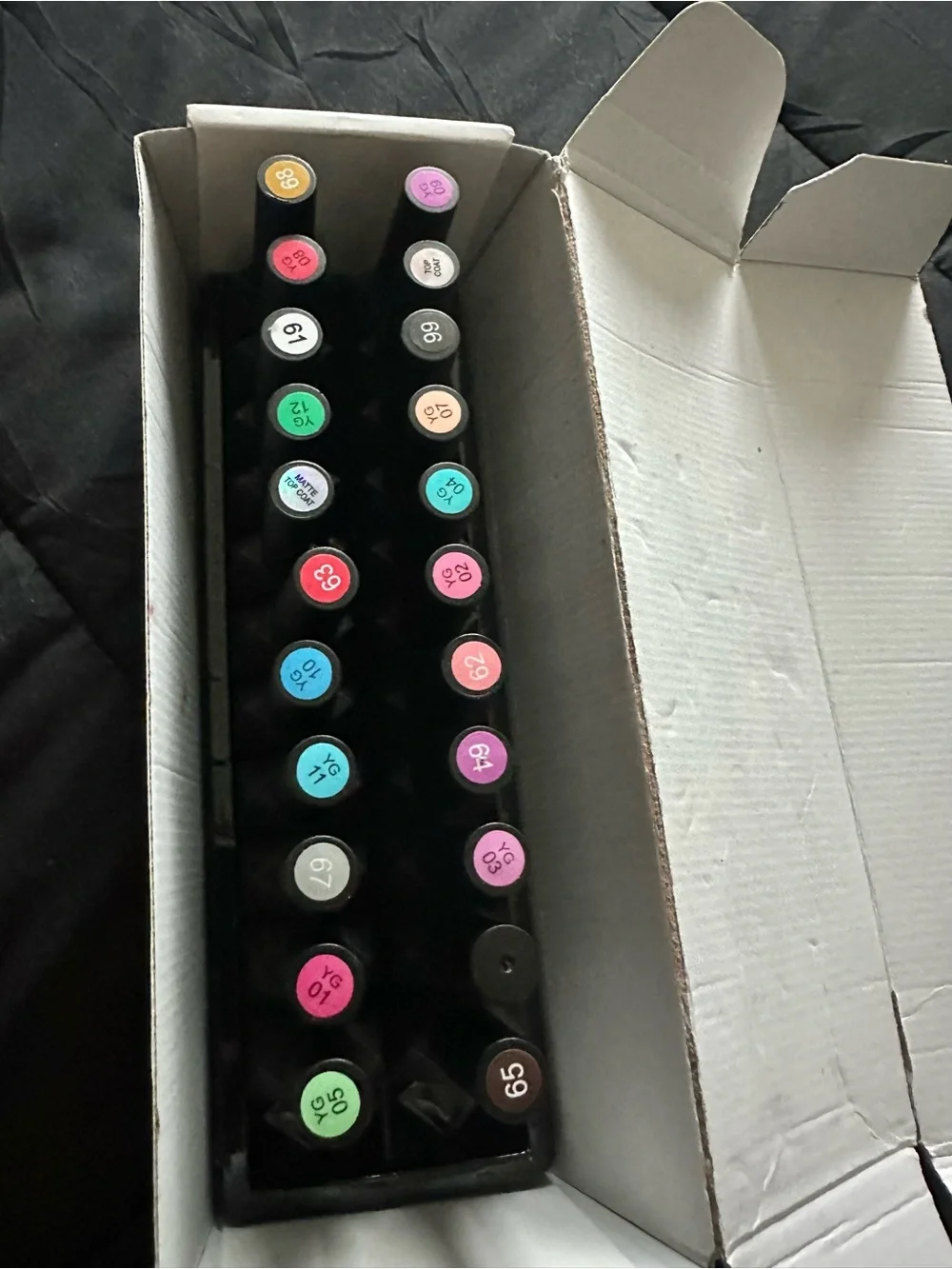 FTMY Gel Nail Polish Set – 22 Colors – NEW & Boxed – White Black Matte